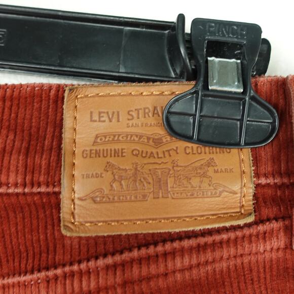 Levis Corduroy Pants Womens SZ 31 70s High Rise Flare Leg Bell Bottom Preppy - Picture 6 of 12